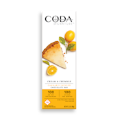 CODA - CREAM AND CRUMBLE THC:CBD - 1:1 - CHOCOLATE BAR - 100MG