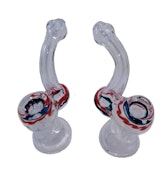 STEEP SLOPE - SMALL GLASS BUBBLER HAND PIPE