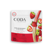 (MED) CODA - STRAWBERRY AND RHUBARB THC:CBD - 1:1 - FRUIT NOTES - 100MG